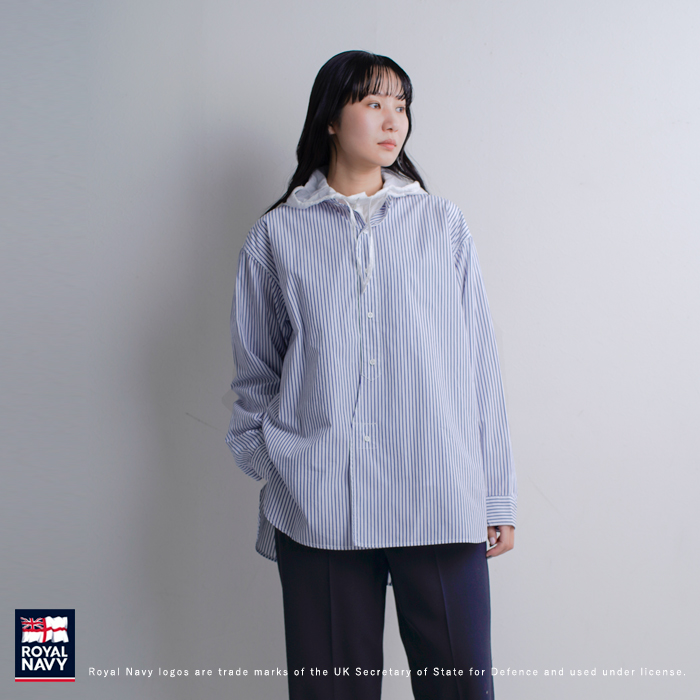 クーポン対象】ROYAL NAVY ロイヤルネイビー コットン バンドカラー