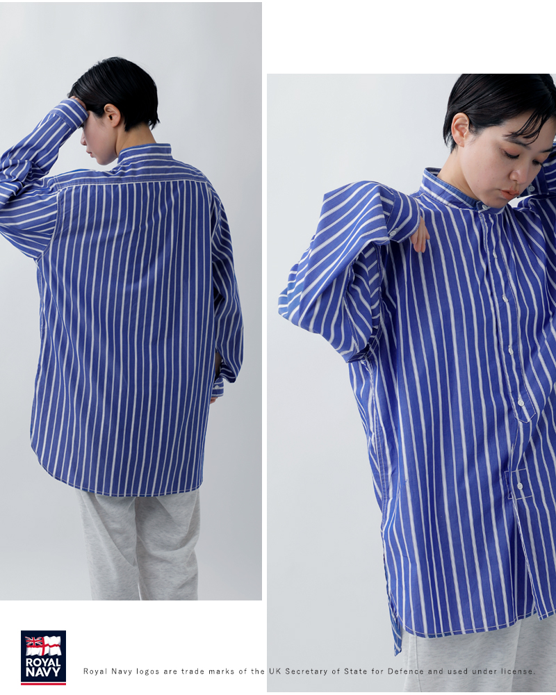 クーポン対象】ROYAL NAVY ロイヤルネイビー コットン バンドカラー