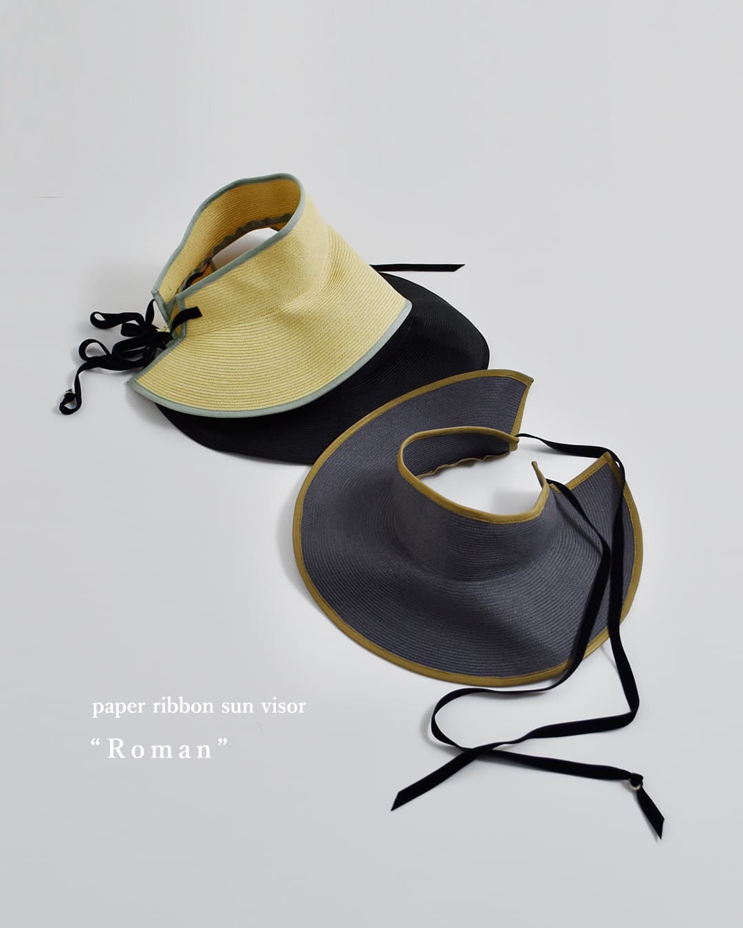 chisakiペーパー リボン サンバイザー “Roman” roman