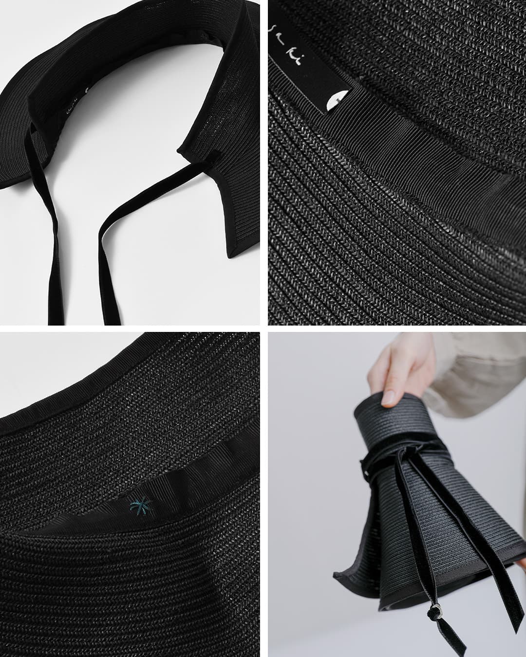 chisakiペーパー リボン サンバイザー “Roman” roman