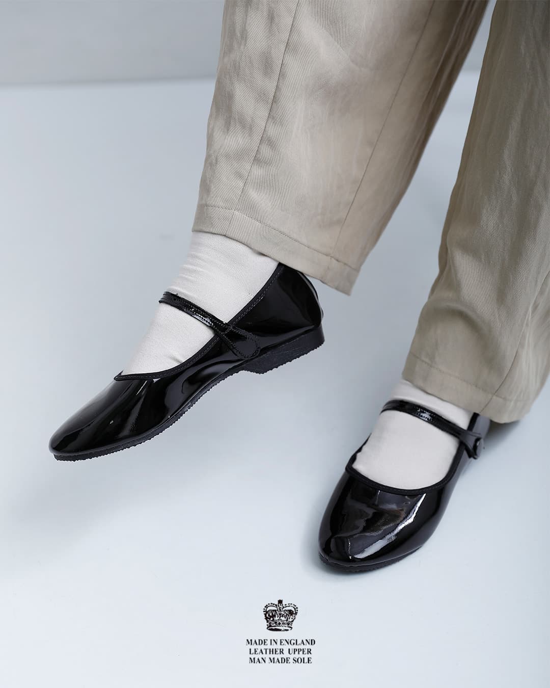 CROWNパテントレザー ストラップ ジャズシューズ s-c-jazz-same1