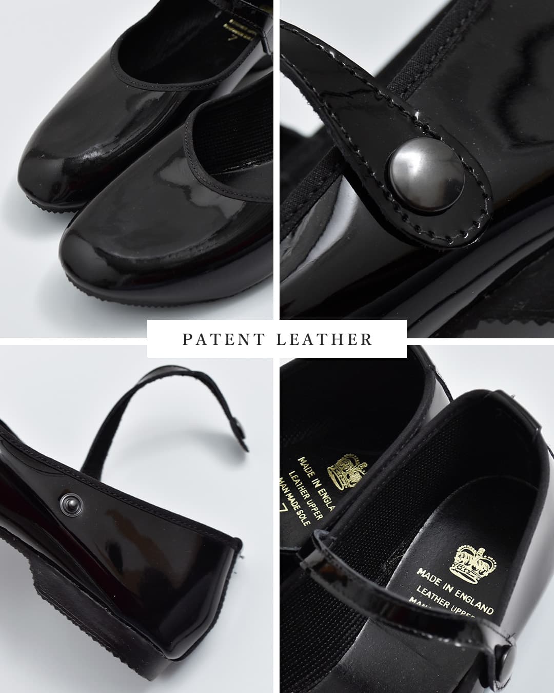 CROWNパテントレザー ストラップ ジャズシューズ s-c-jazz-same1