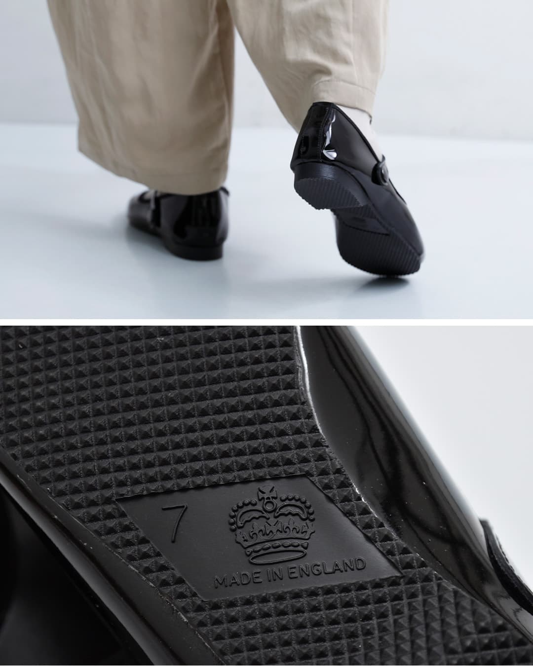 CROWNパテントレザー ストラップ ジャズシューズ s-c-jazz-same1