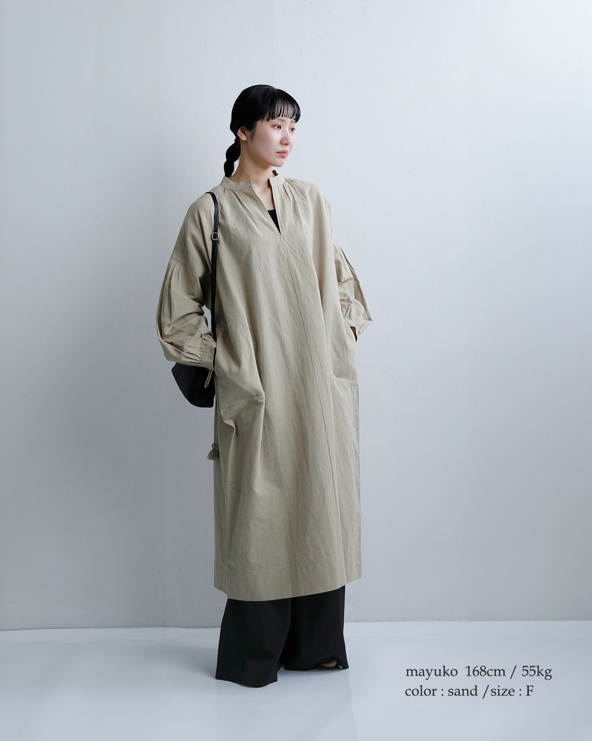 normmentコットンリネン タッセルリボン ワンピース “COTTON LINEN TUSSEL RIBBON DRESS” s26s-1537