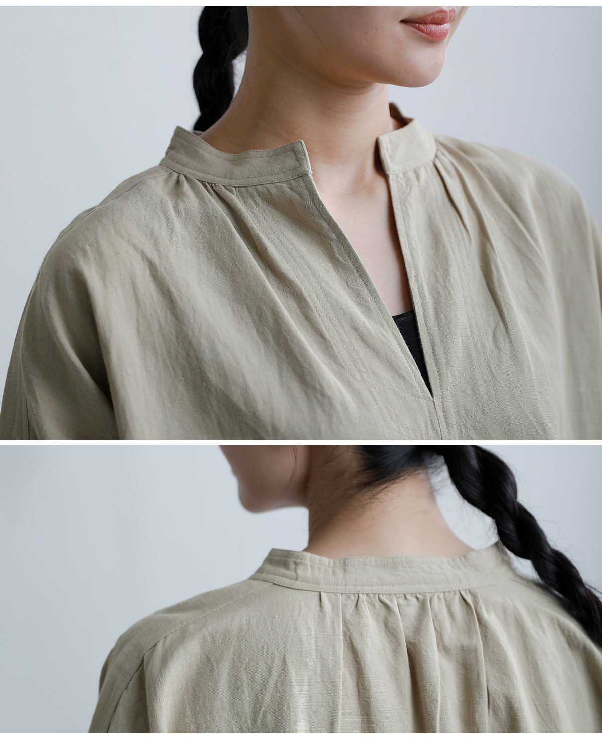 normmentコットンリネン タッセルリボン ワンピース “COTTON LINEN TUSSEL RIBBON DRESS” s26s-1537