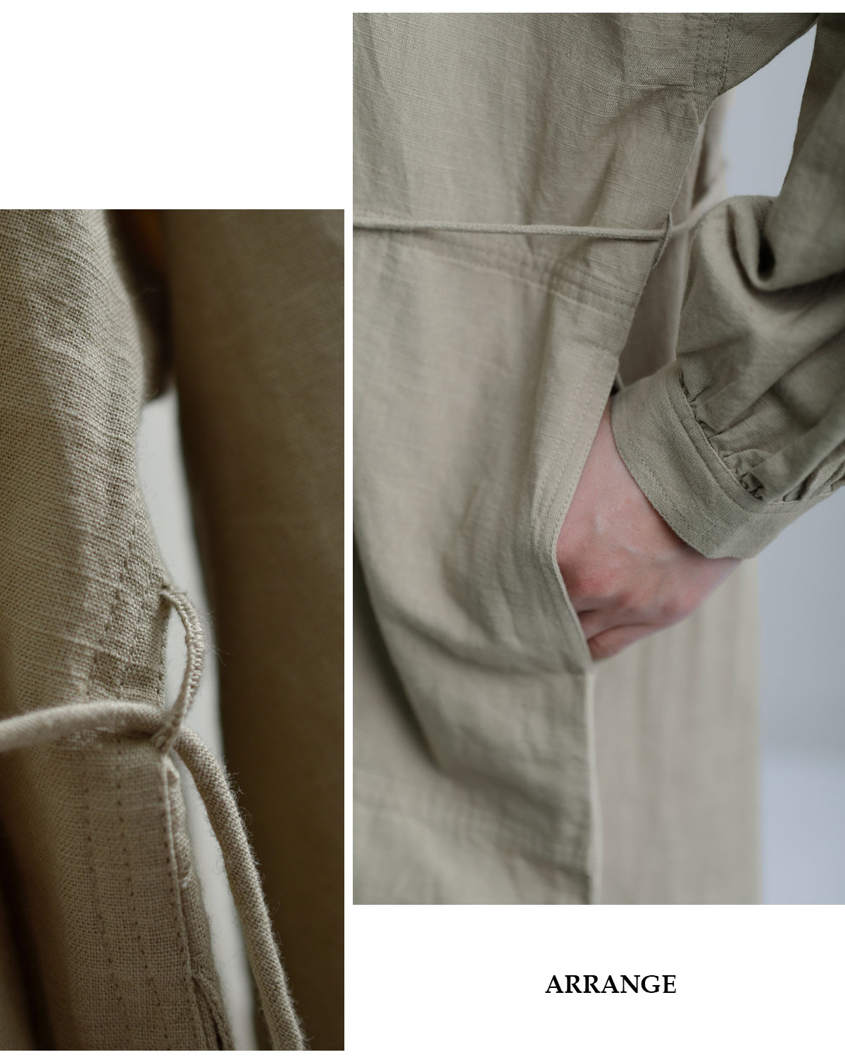 normmentコットンリネン タッセルリボン ワンピース “COTTON LINEN TUSSEL RIBBON DRESS” s26s-1537