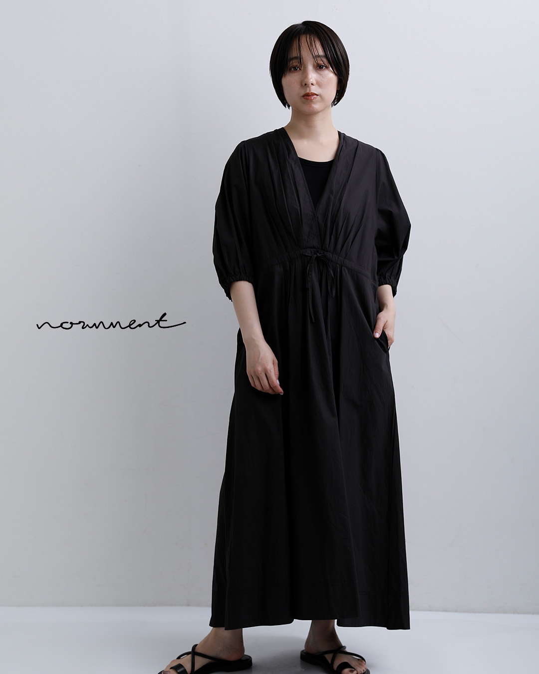 normmentコットンポプリン タック ドレス “COTTON POPLIN TUCK DRESS” s26s-1551