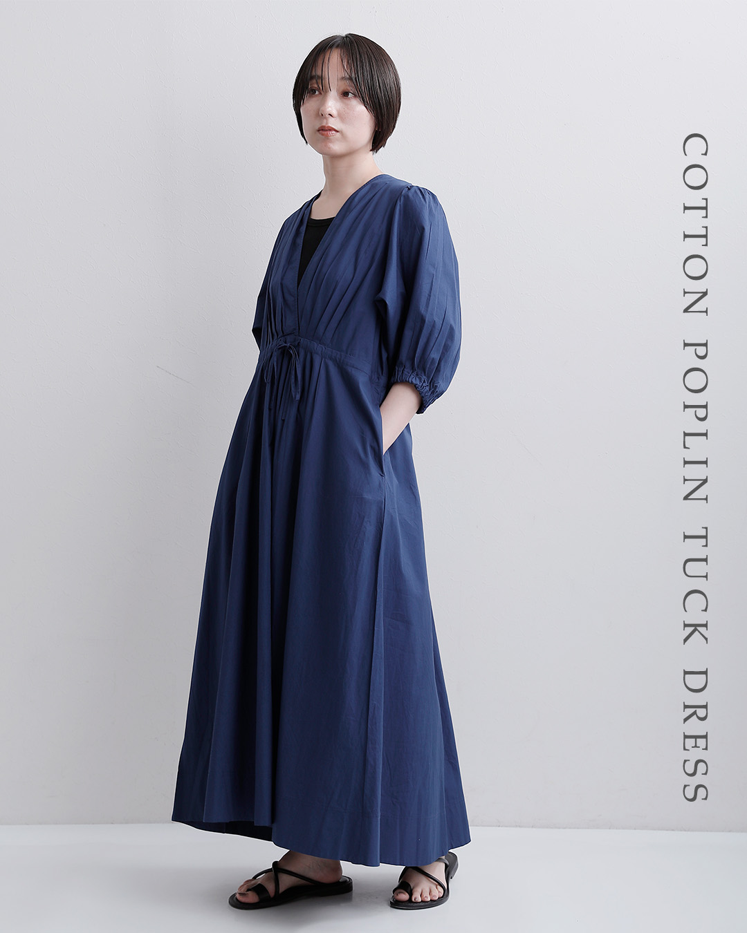 normmentコットンポプリン タック ドレス “COTTON POPLIN TUCK DRESS” s26s-1551