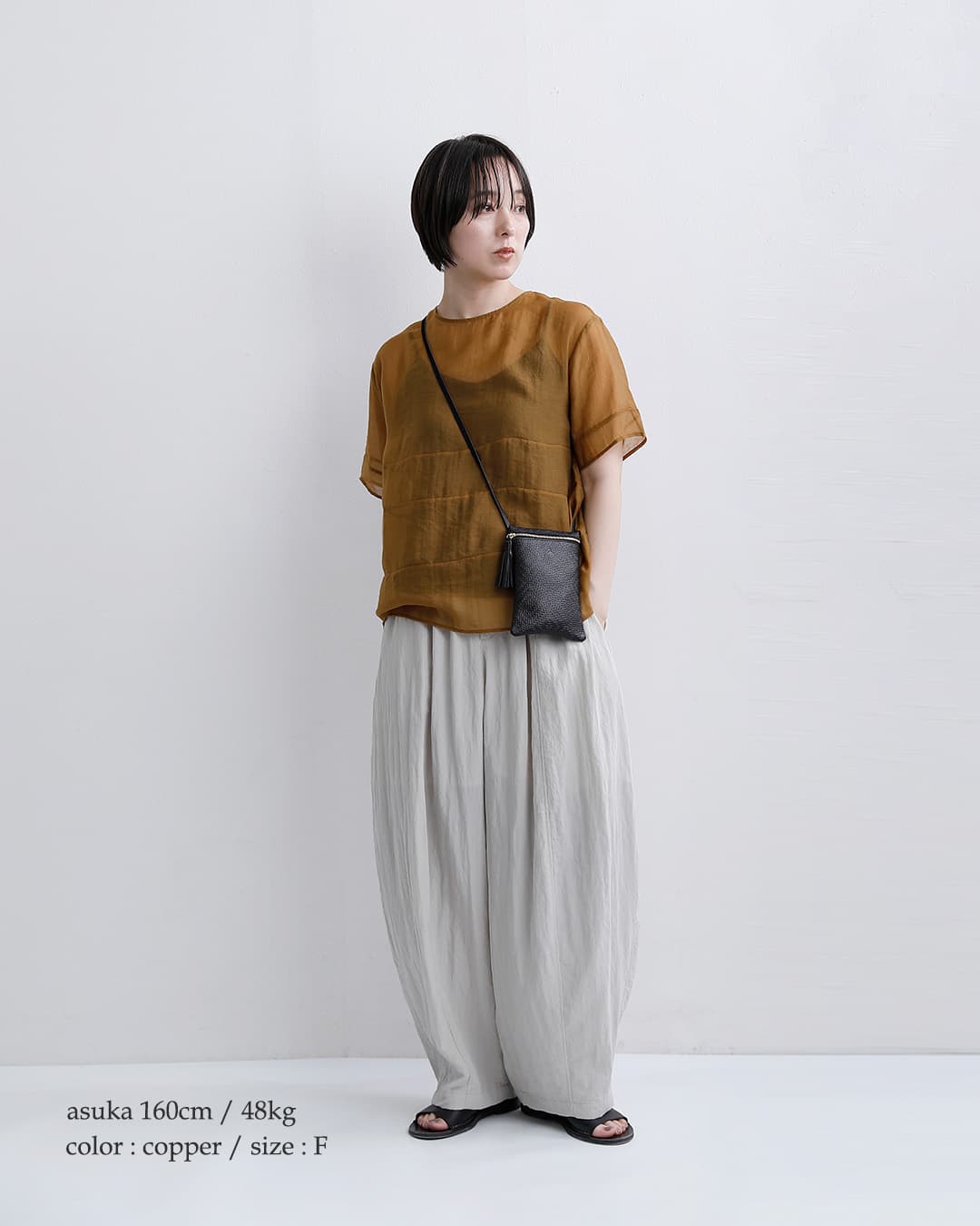 normment(ノーメント)シアーテンセル ショートスリーブ トップス “SHEER TENCEL SHORT SLEEVE TOPS” s26s-2255