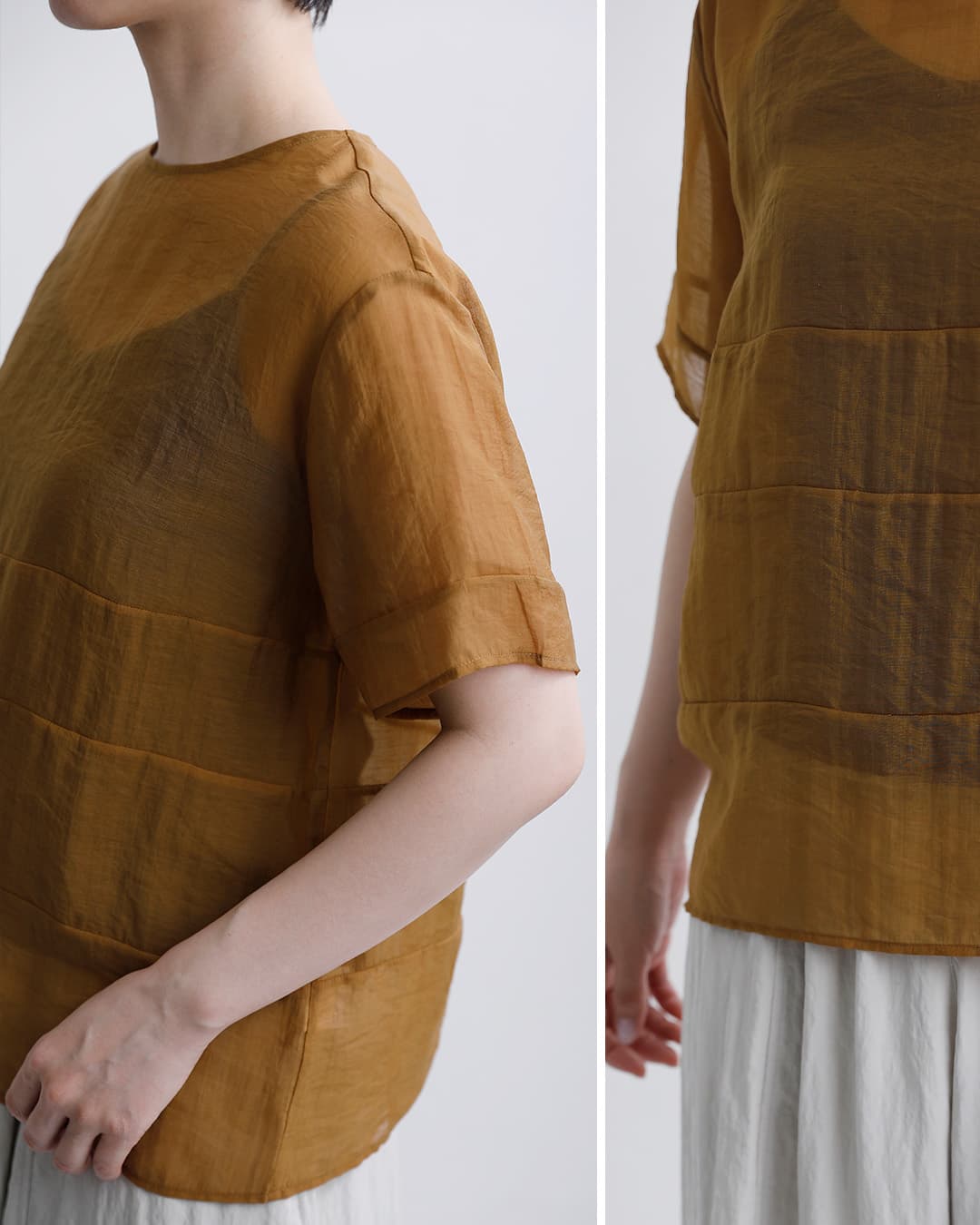 normment(ノーメント)シアーテンセル ショートスリーブ トップス “SHEER TENCEL SHORT SLEEVE TOPS” s26s-2255