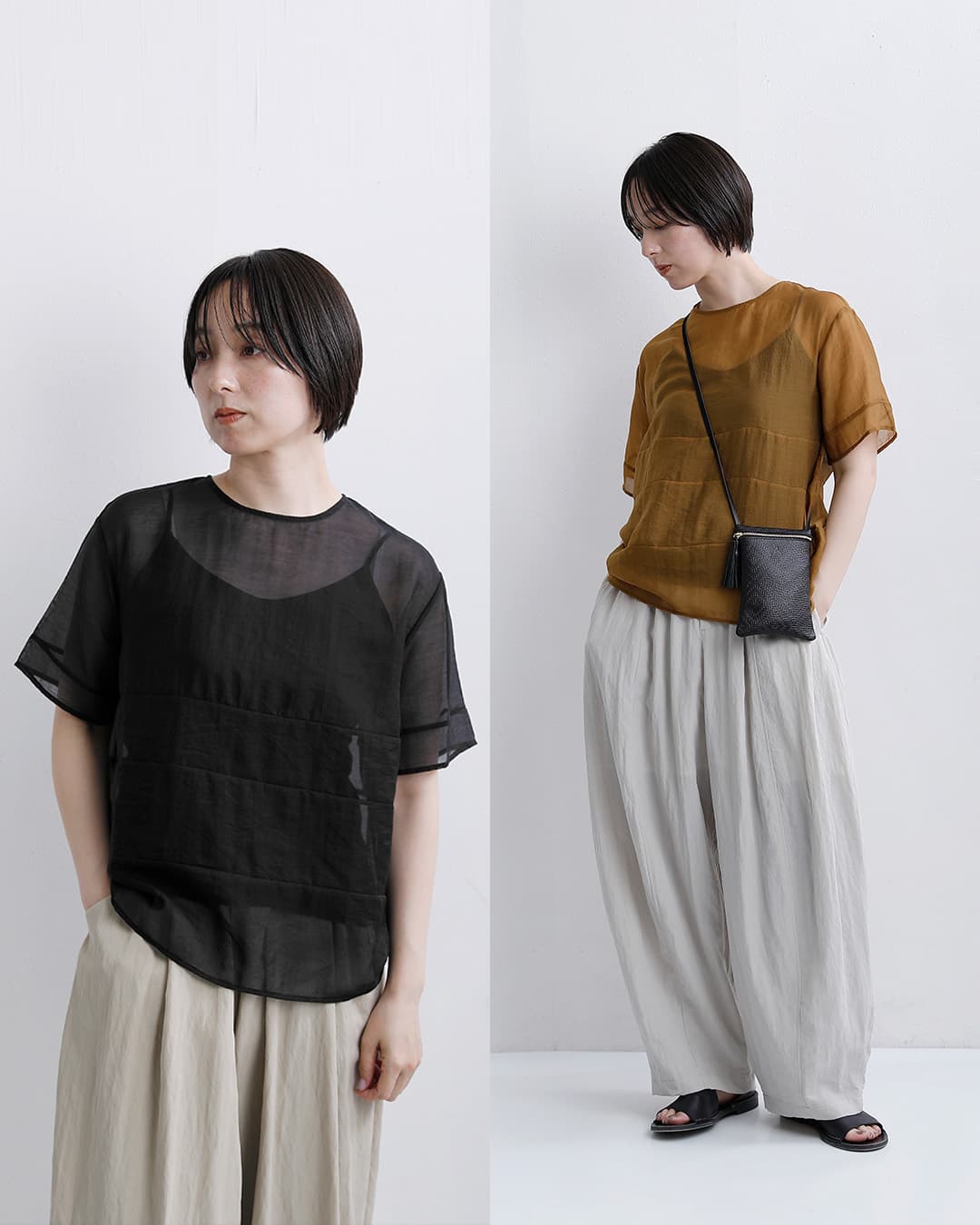 normment(ノーメント)シアーテンセル ショートスリーブ トップス “SHEER TENCEL SHORT SLEEVE TOPS” s26s-2255