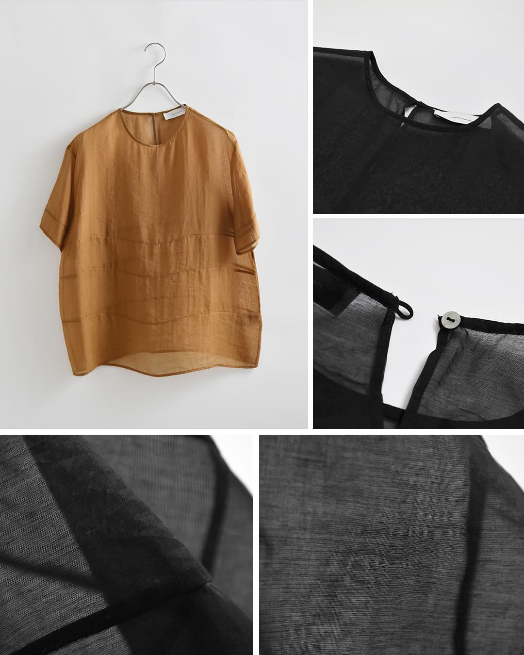 normment(ノーメント)シアーテンセル ショートスリーブ トップス “SHEER TENCEL SHORT SLEEVE TOPS” s26s-2255