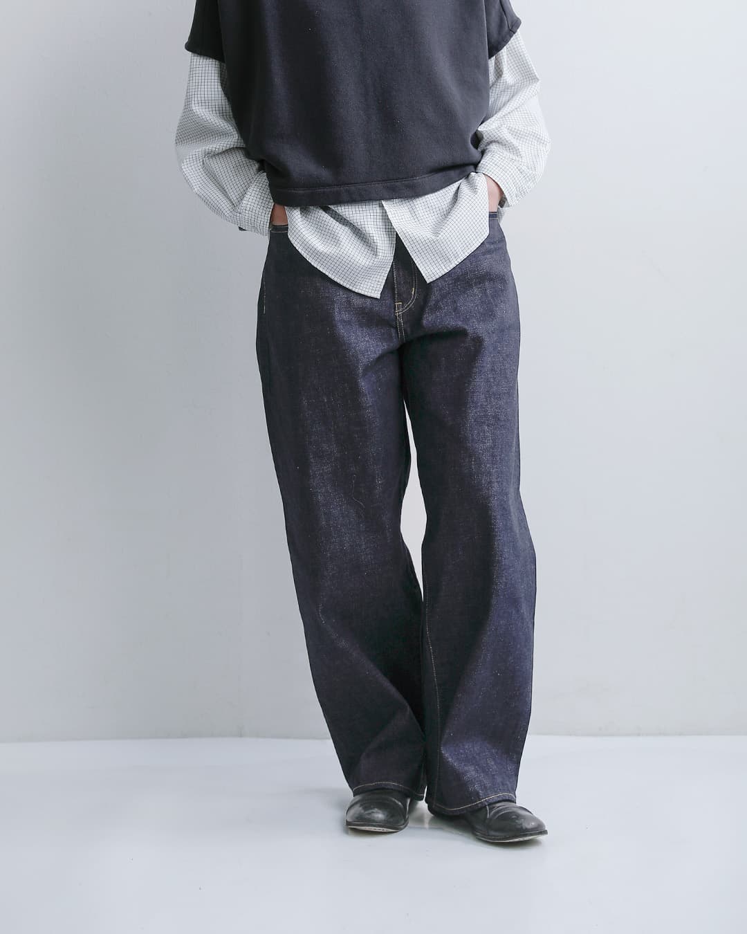 Sanca(サンカ)15.5oz 5ポケット ワイドフィット デニムパンツ s26spt05