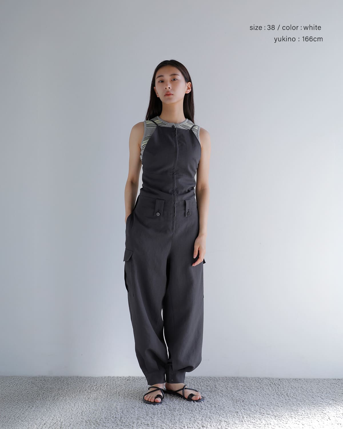 AKANE UTSUNOMIYA(アカネウツノミヤ)撥水バックレースアップミリタリーベースオールインワン sap-fp23-2004