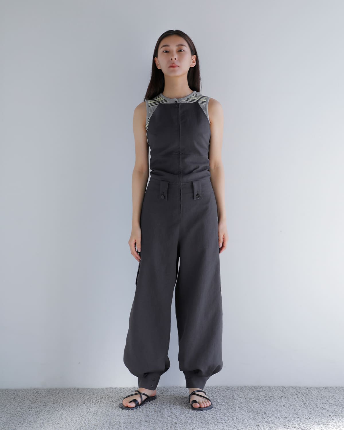 AKANE UTSUNOMIYA(アカネウツノミヤ)撥水バックレースアップミリタリーベースオールインワン sap-fp23-2004