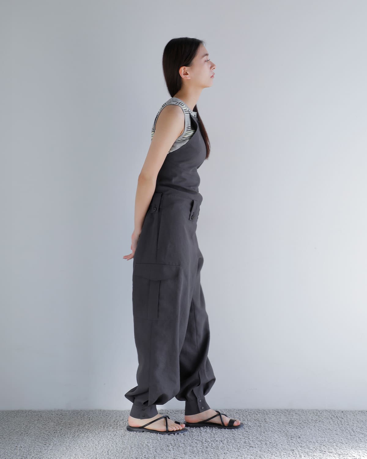 AKANE UTSUNOMIYA(アカネウツノミヤ)撥水バックレースアップミリタリーベースオールインワン sap-fp23-2004