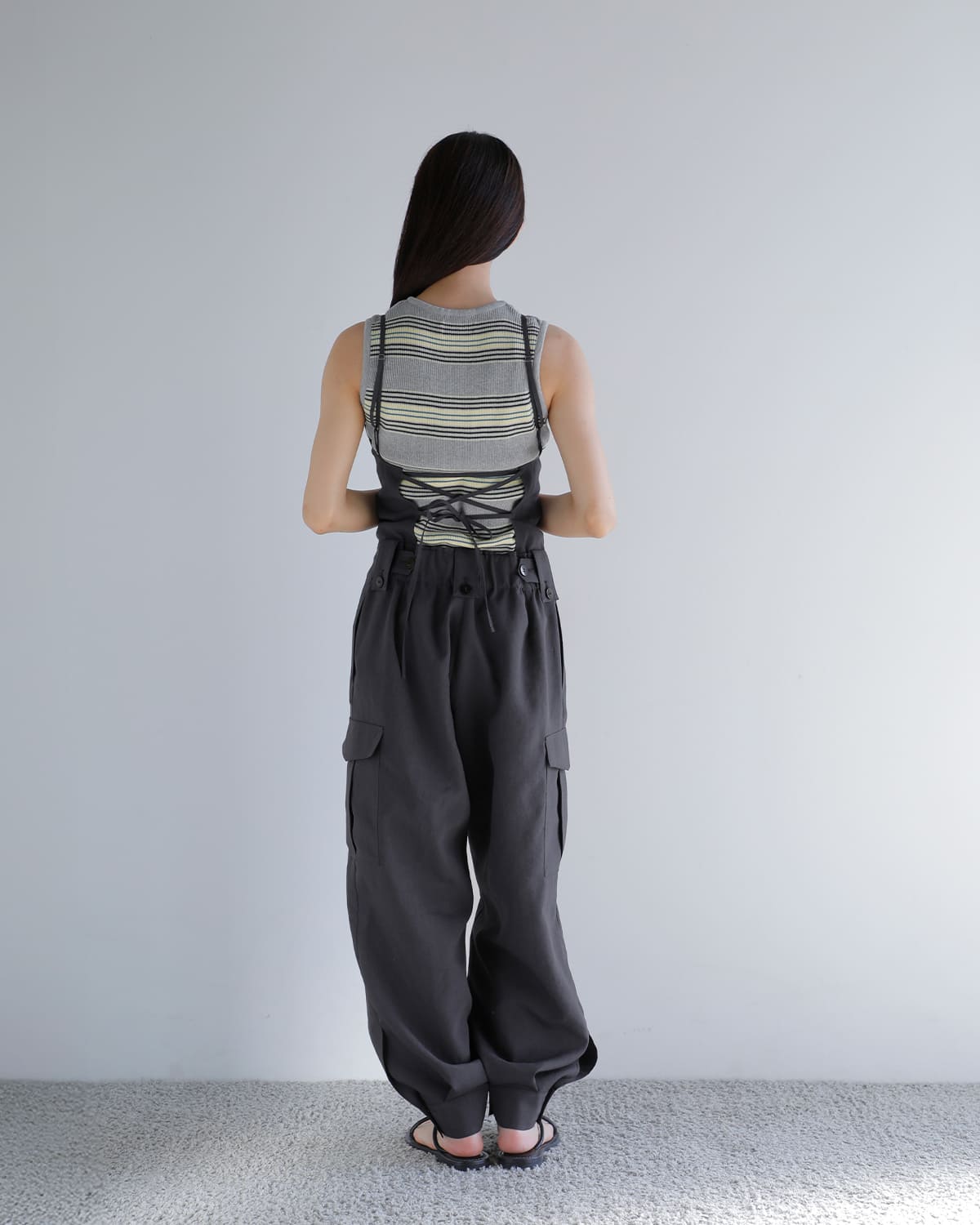 AKANE UTSUNOMIYA(アカネウツノミヤ)撥水バックレースアップミリタリーベースオールインワン sap-fp23-2004