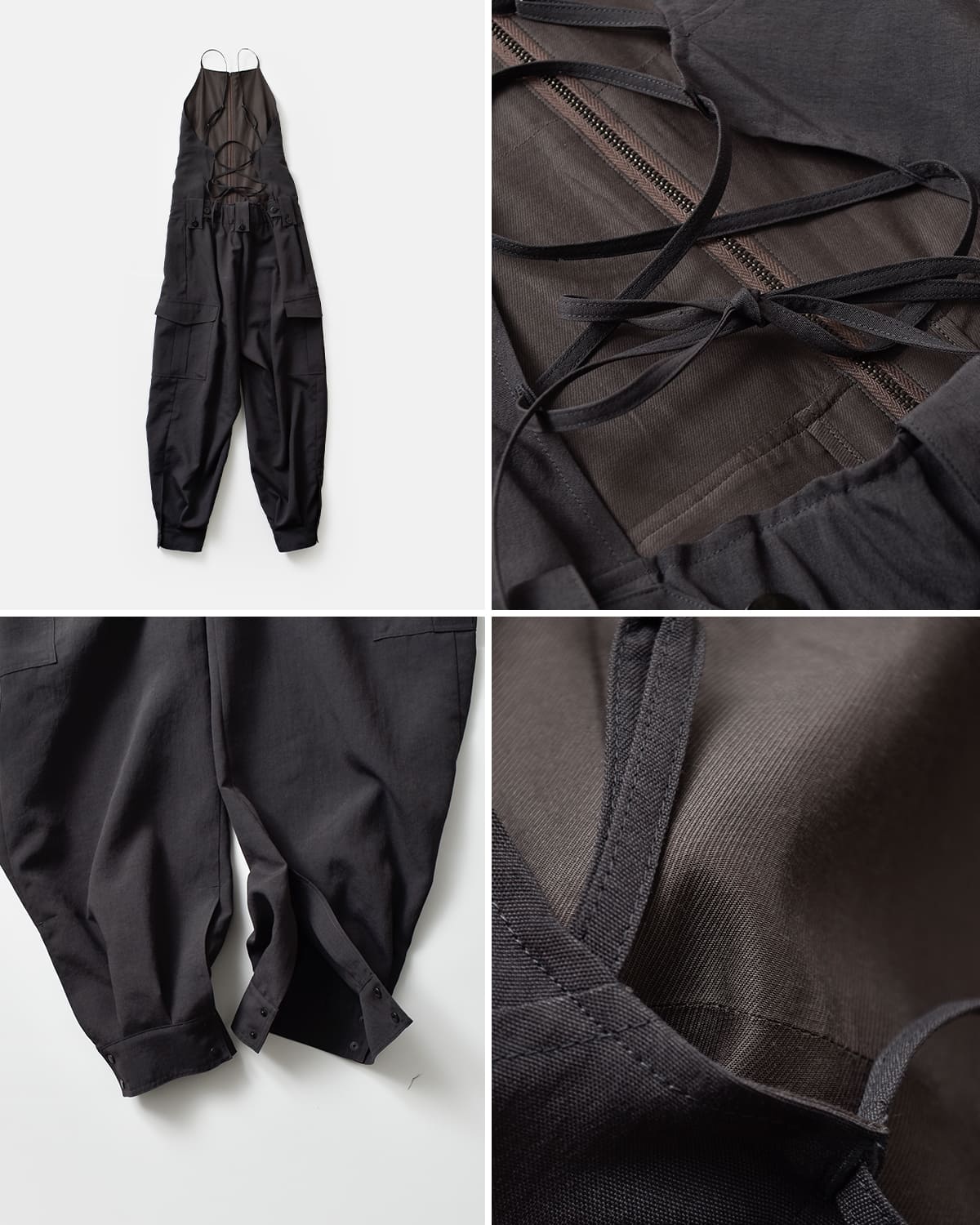 AKANE UTSUNOMIYA(アカネウツノミヤ)撥水バックレースアップミリタリーベースオールインワン sap-fp23-2004