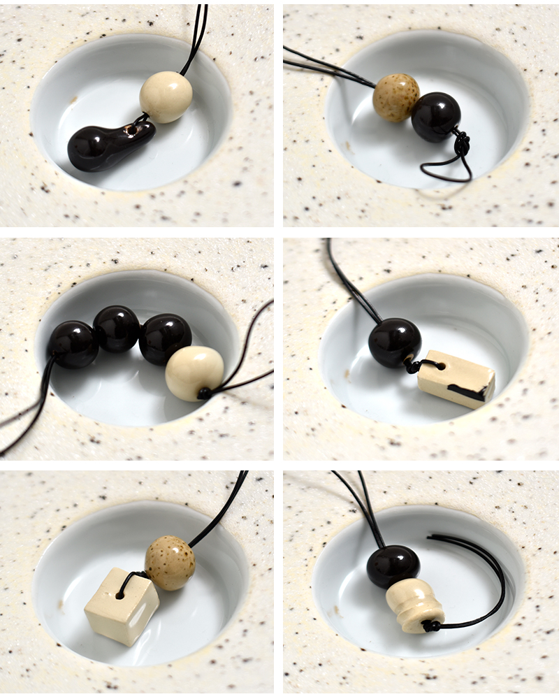 MANY RHIZOMES(メニーライザームス)レザーコード クレイビーズ ネックレス “SCULPTURAL NECKLACE” sculptural-ncl