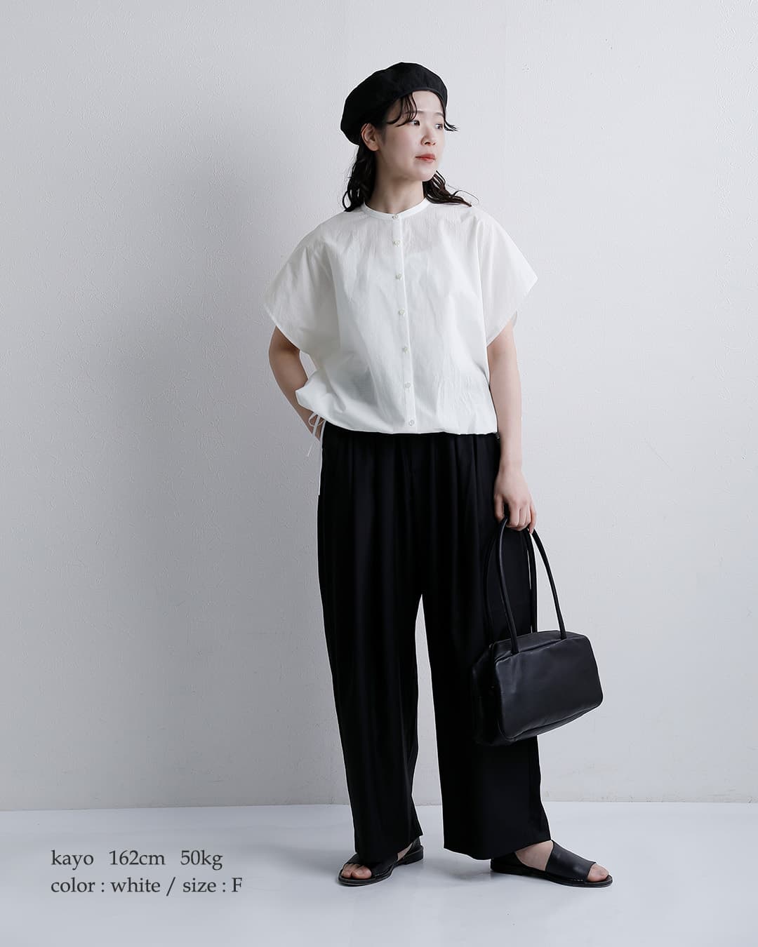 STAMP AND DIARYドルマンスリーブ 裾コード付き コットン ブラウス sdc511ss81