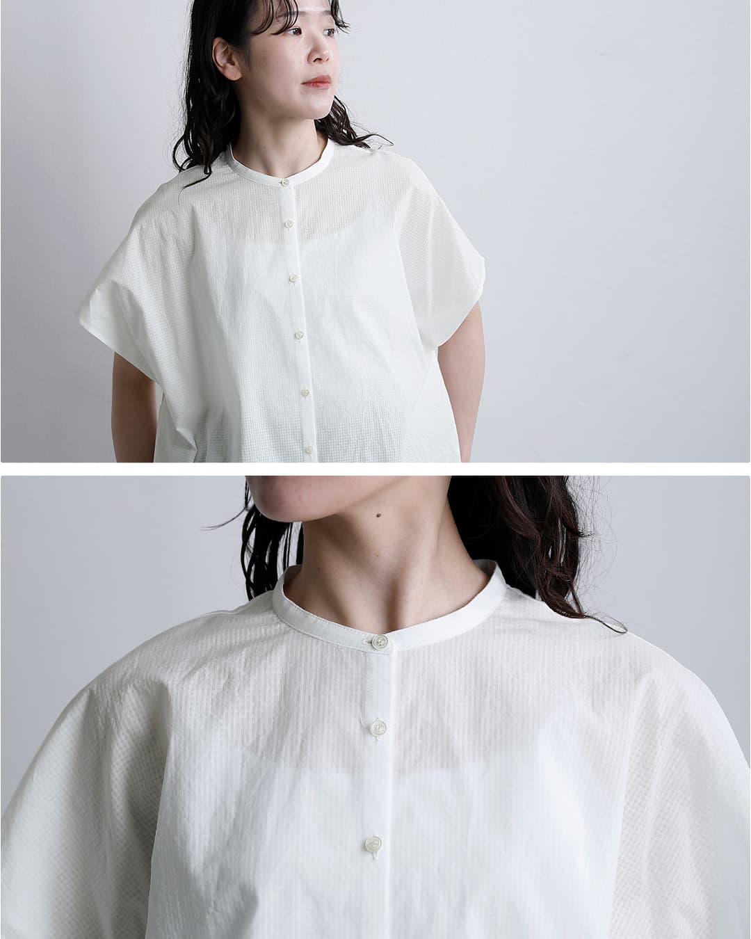 STAMP AND DIARYドルマンスリーブ 裾コード付き コットン ブラウス sdc511ss81