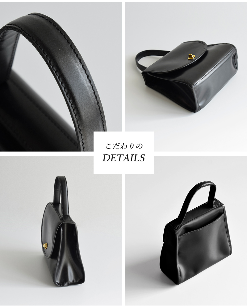 MARINE DAY(マリンデイ)aranciato別注イタリアンスムースカウレザーフラップハンドバッグ“SILVER2”silver2