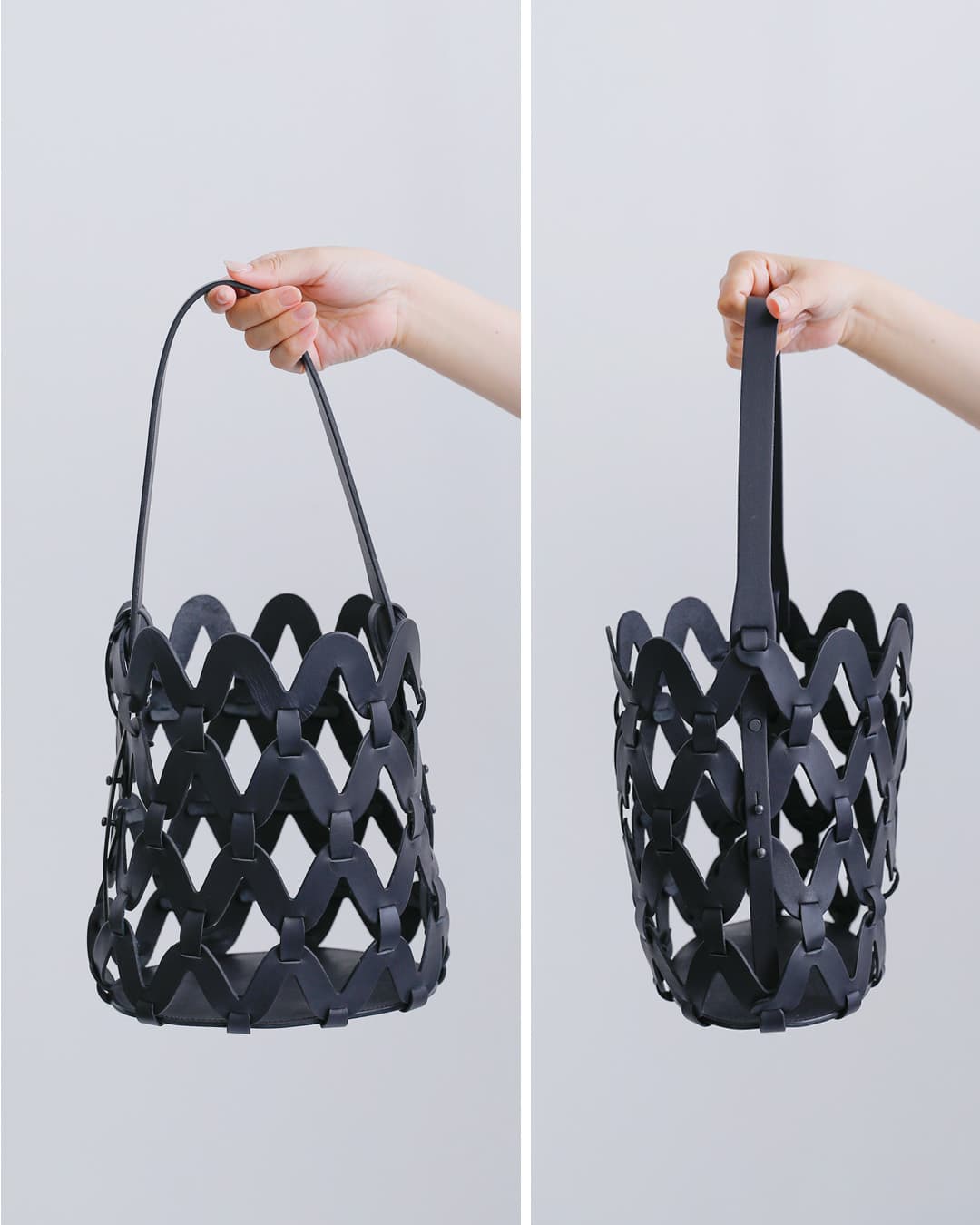 Ense(アンサ)ステアレザー 2way ショルダー かごバッグ sukashi 2way shoulder sk001