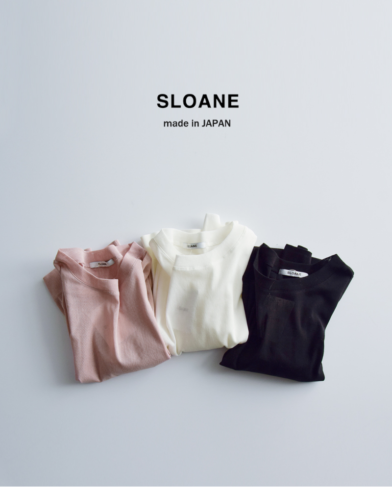 SLOANE(スローン)コットンチュール5分袖Tシャツsl10s-t1080