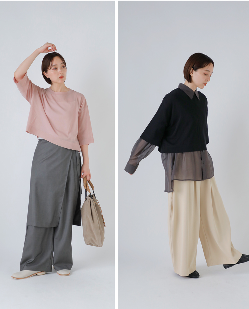 SLOANE(スローン)コットンチュール5分袖Tシャツsl10s-t1080