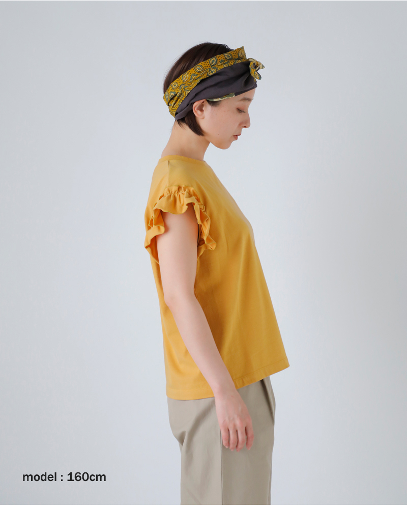 SLOANE(スローン)オーガニックコットンフリルフレンチスリーブプルオーバーsl10s-t1108