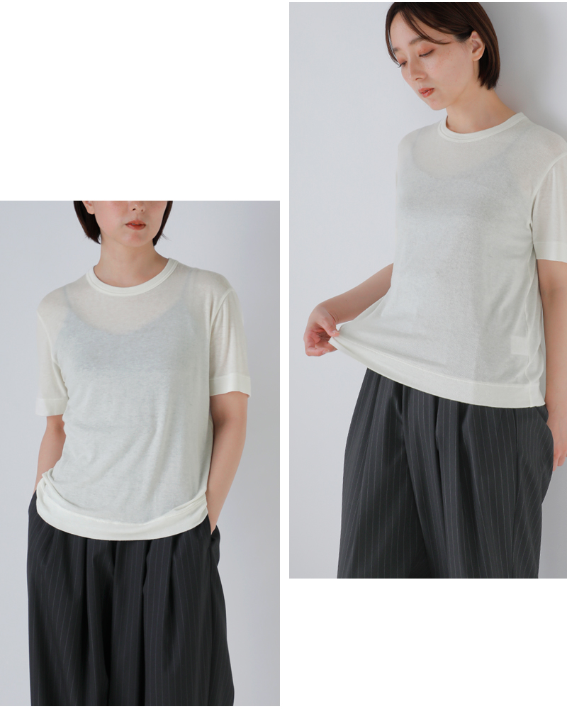 SLOANE(スローン)コットンシルク半袖Tシャツsl10s-t1148