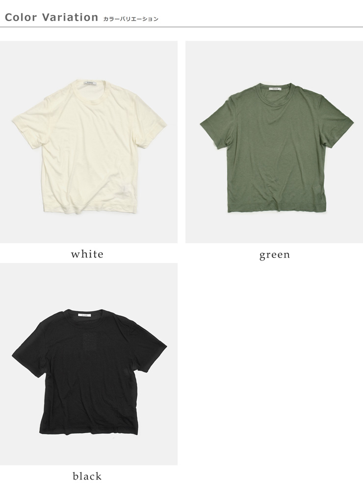 SLOANE(スローン)コットンシルク半袖Tシャツsl10s-t1148