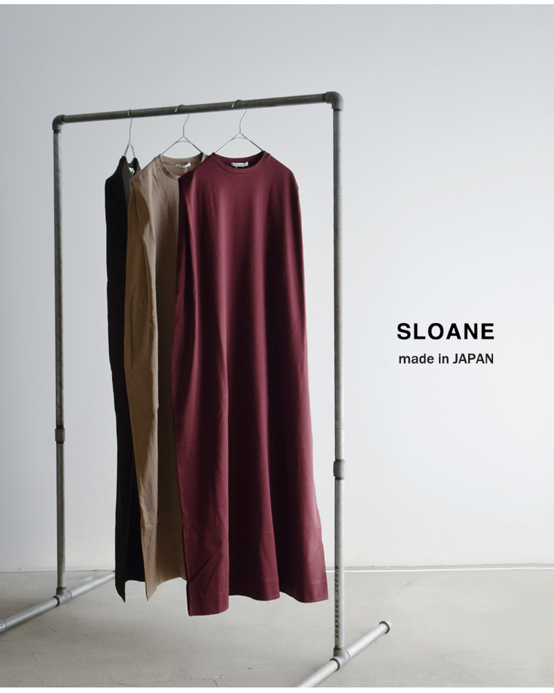 SLOANE(スローン)コットンコンパクトスーピマポンチタックショルダーワンピースsl8s-t619