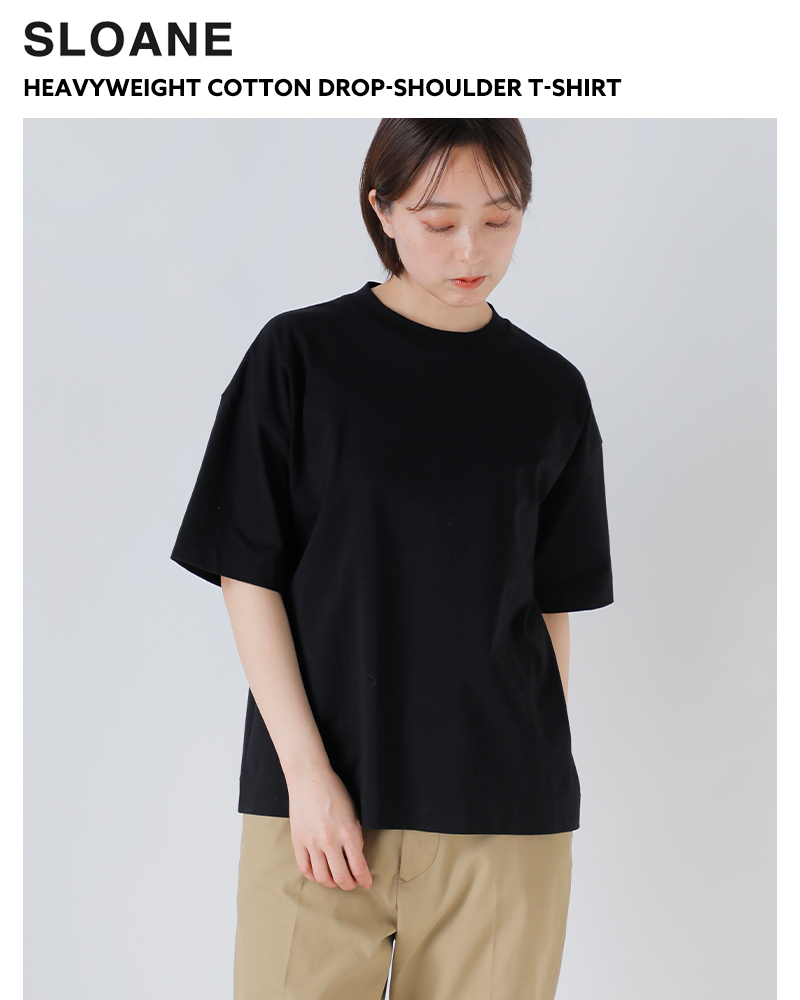 SLOANE(スローン)ヘビーコットンドロップショルダーTシャツsl9s-t912