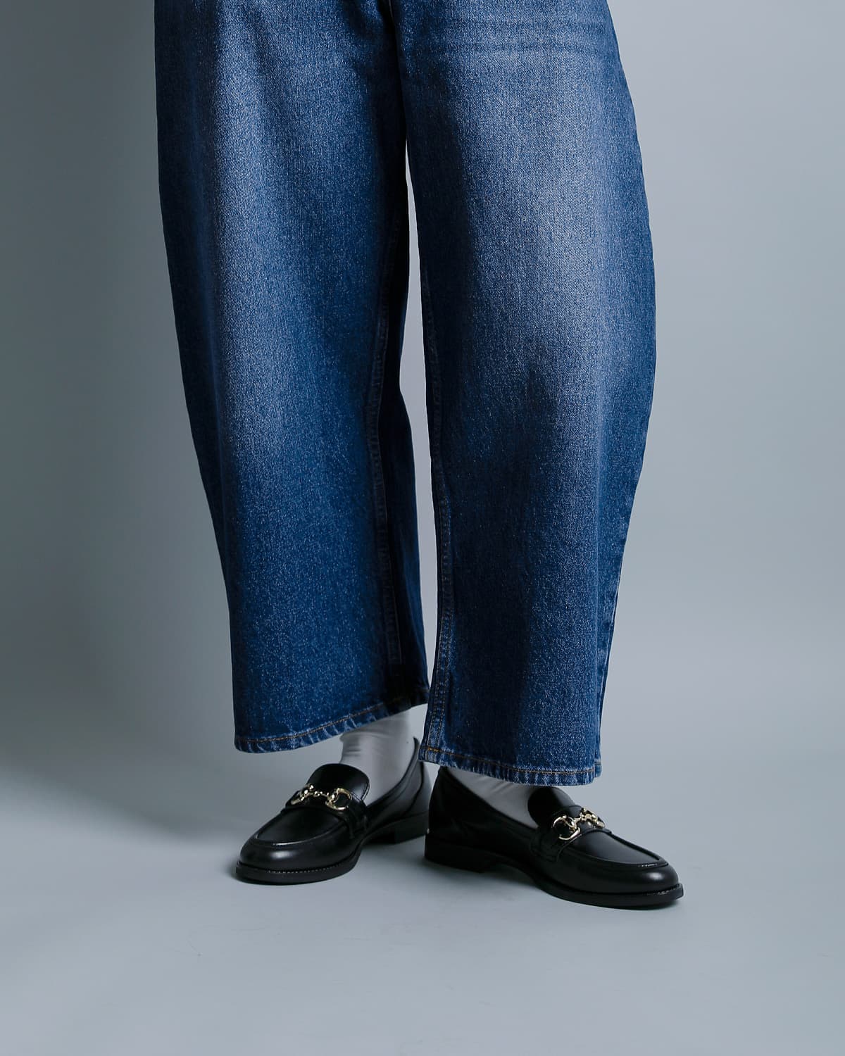 STUDIO NICHOLSONワイド デニム クロップドパンツ CHALCO snw-1417