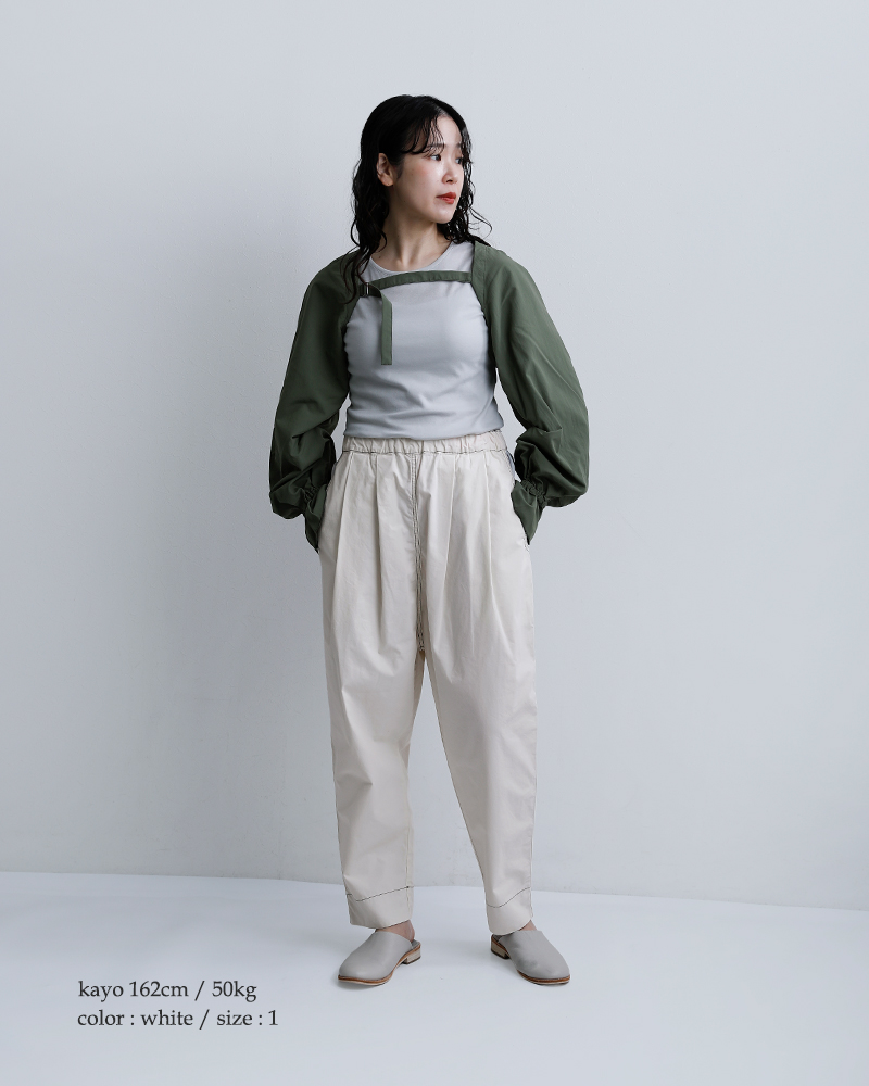 sneeuwコットン タック ドローパンツ snw33-15