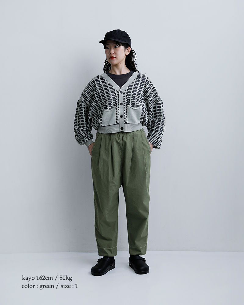 sneeuwコットン タック ドローパンツ snw33-15