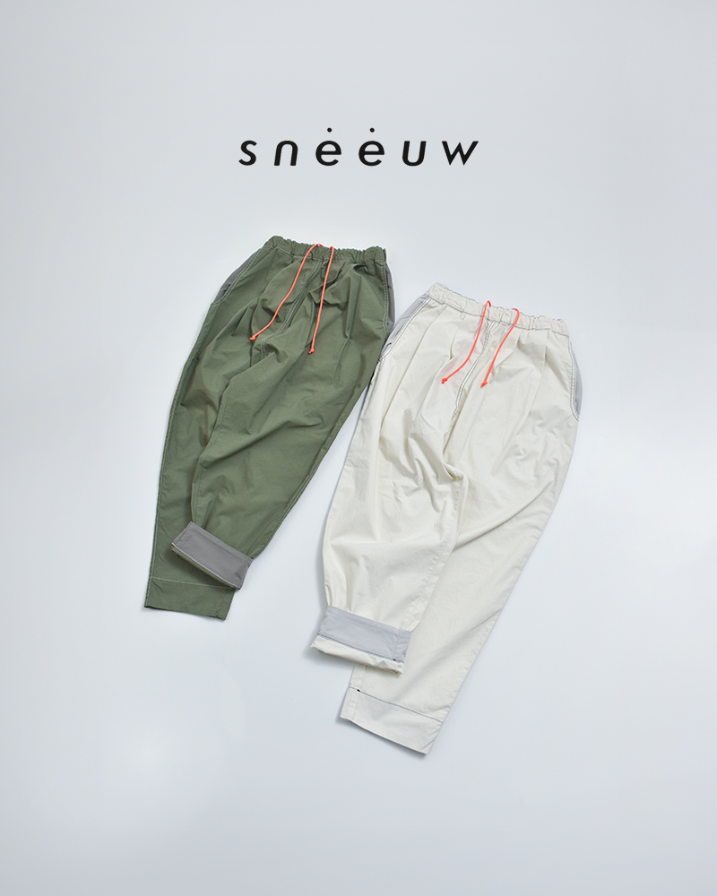 sneeuwコットン タック ドローパンツ snw33-15