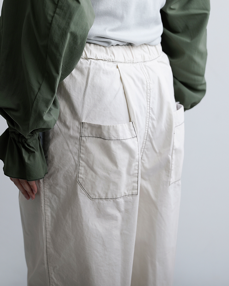 sneeuwコットン タック ドローパンツ snw33-15