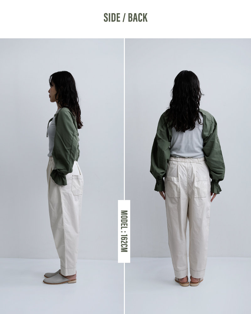 sneeuwコットン タック ドローパンツ snw33-15