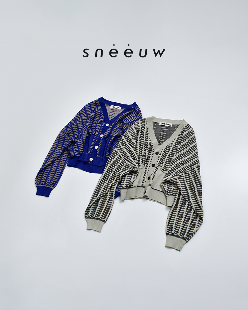 sneeuwコットン ウィンドウ カーディガン snw33-19