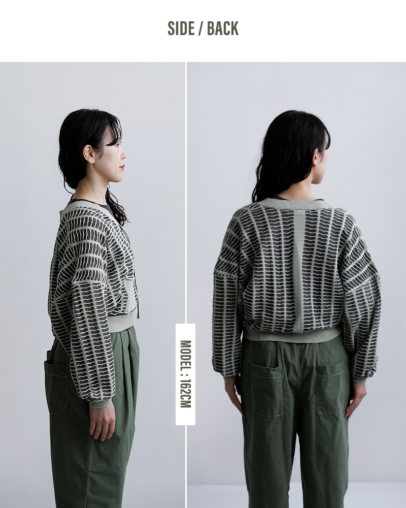 sneeuwコットン ウィンドウ カーディガン snw33-19