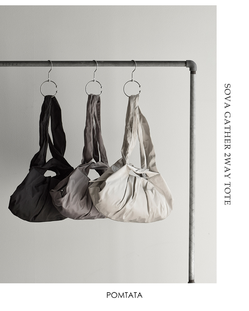 POMTATA(ポンタタ)ギャザー2wayトートバッグSOVAGATHER2WAYTOTEsova-gth2wtote