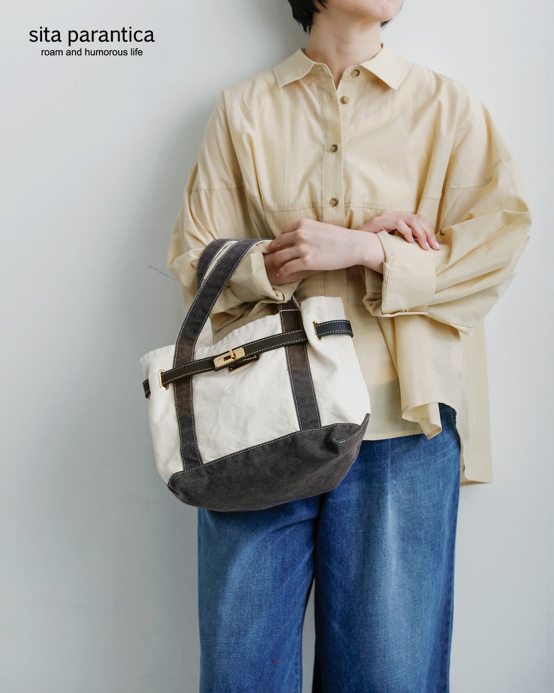 sita parantica(シータパランティカ)ヴィンテージ加工オリジナルキャンバス トートバッグS sp-btb02-s