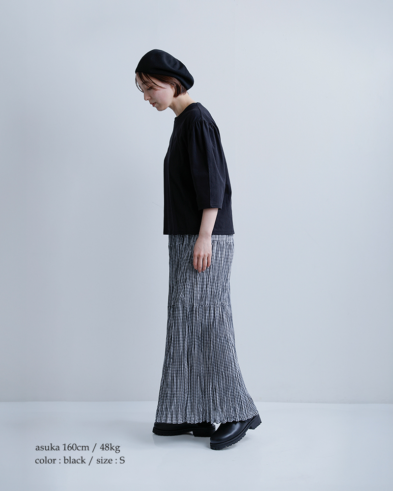 Rockmount(ロックマウント)ギンガムチェック しわ加工 ロングスカート sp9999-36