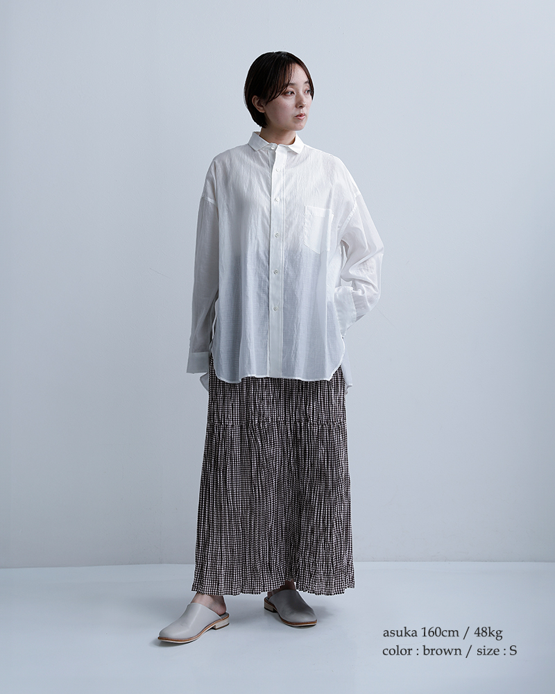 Rockmount(ロックマウント)ギンガムチェック しわ加工 ロングスカート sp9999-36