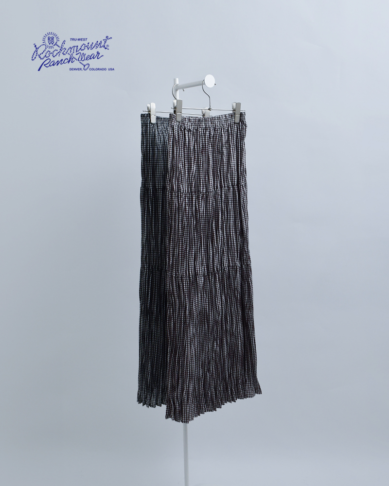 Rockmount(ロックマウント)ギンガムチェック しわ加工 ロングスカート sp9999-36