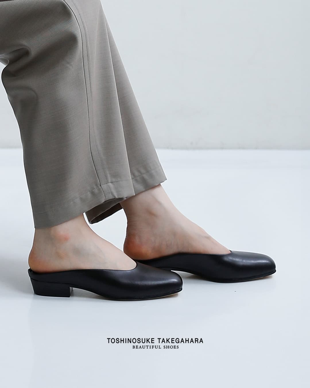 BEAUTIFUL SHOESキップレザー スクエア ミュール パンプス square-mule