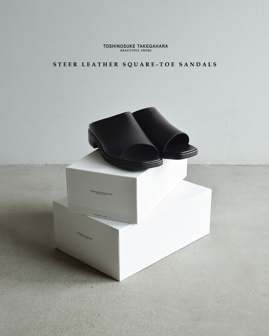 BEAUTIFUL SHOESステアレザー スクエアトゥ サンダル square-sandals