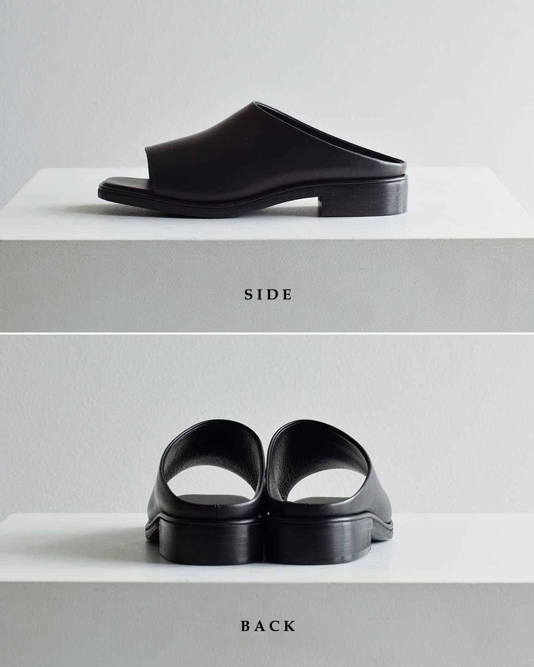 BEAUTIFUL SHOESステアレザー スクエアトゥ サンダル square-sandals